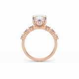 Cushion Hidden Halo & Dainty Pave Lab Grown Diamond Engagement Ring