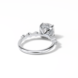 Cushion Hidden Halo & Dainty Pave Lab Grown Diamond Engagement Ring