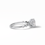 Cushion Hidden Halo & Dainty Pave Lab Grown Diamond Engagement Ring