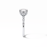 Cushion Hidden Halo & Dainty Pave Lab Grown Diamond Engagement Ring