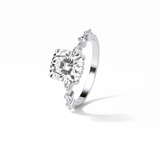 Cushion Hidden Halo & Dainty Pave Lab Grown Diamond Engagement Ring