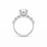 Cushion Hidden Halo & Dainty Pave Lab Grown Diamond Engagement Ring
