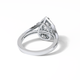 Oval Halo & Split Shank Lab Grown Diamond Engagement Ring
