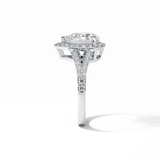 Oval Halo & Split Shank Lab Grown Diamond Engagement Ring
