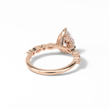 Pear Dainty Pave Lab Grown Diamond Engagement Ring