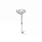 Pear Dainty Pave Lab Grown Diamond Engagement Ring