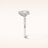 1.93 CT Pear Shaped Pave Moissanite Engagement Ring