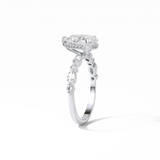 Pear Dainty Pave Lab Grown Diamond Engagement Ring