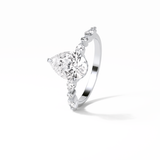 Pear Dainty Pave Lab Grown Diamond Engagement Ring