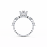 Pear Dainty Pave Lab Grown Diamond Engagement Ring