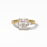 Radiant Three Stone Lab Grown Diamond Engagement Ring