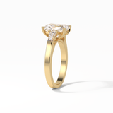 Radiant Three Stone Lab Grown Diamond Engagement Ring