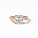 Radiant Three Stone Lab Grown Diamond Engagement Ring