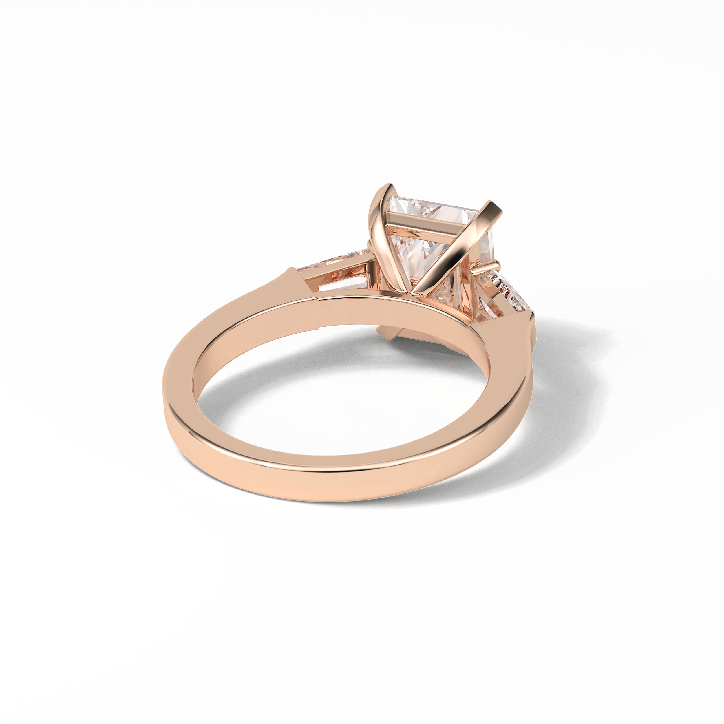 Radiant Three Stone Lab Grown Diamond Engagement Ring