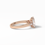 Radiant Three Stone Lab Grown Diamond Engagement Ring