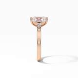 Radiant Three Stone Lab Grown Diamond Engagement Ring