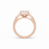 Radiant Three Stone Lab Grown Diamond Engagement Ring