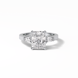 Radiant Three Stone Lab Grown Diamond Engagement Ring