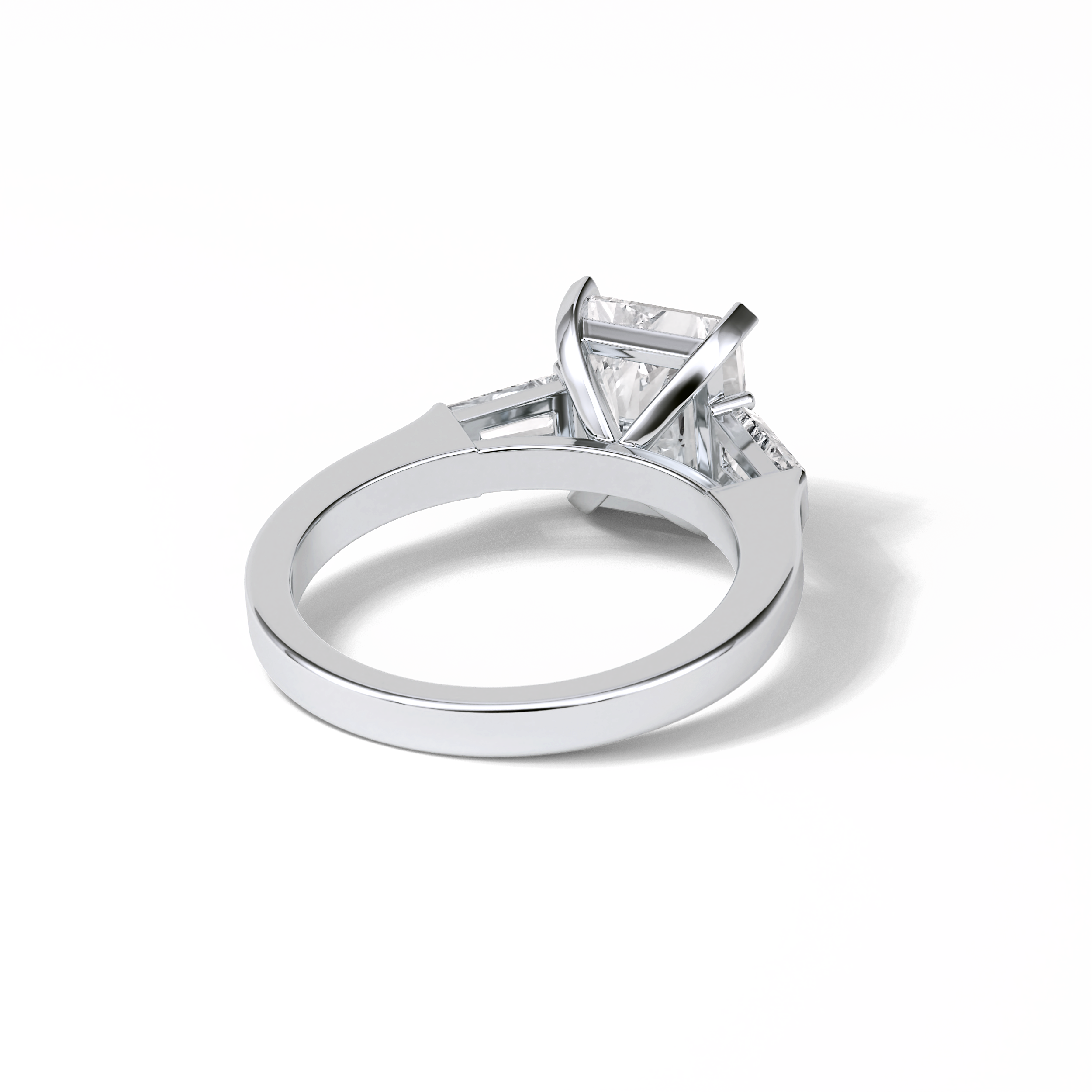 Radiant Three Stone Lab Grown Diamond Engagement Ring