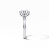 Radiant Three Stone Lab Grown Diamond Engagement Ring