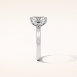 2.3 CT Radiant Shaped Three Stones Moissanite Engagement Ring