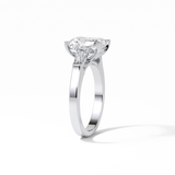 Radiant Three Stone Lab Grown Diamond Engagement Ring