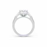 Radiant Three Stone Lab Grown Diamond Engagement Ring
