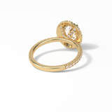 Oval Halo & Pave Lab Grown Diamond Engagement Ring