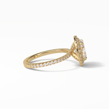 Oval Halo & Pave Lab Grown Diamond Engagement Ring
