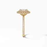 Oval Halo & Pave Lab Grown Diamond Engagement Ring