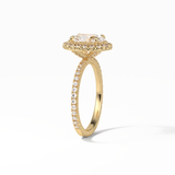 Oval Halo & Pave Lab Grown Diamond Engagement Ring