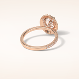 1.91 CT Oval Shaped Halo & Pave Moissanite Engagement Ring 9