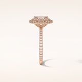 1.91 CT Oval Shaped Halo & Pave Moissanite Engagement Ring 11