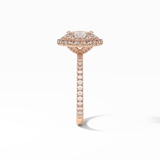 Oval Halo & Pave Lab Grown Diamond Engagement Ring