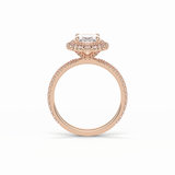 Oval Halo & Pave Lab Grown Diamond Engagement Ring