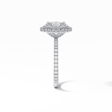 Oval Halo & Pave Lab Grown Diamond Engagement Ring