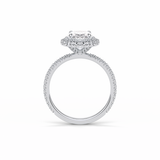 Oval Halo & Pave Lab Grown Diamond Engagement Ring