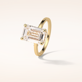 4.15 CT Radiant Shaped Hidden Halo Moissanite Engagement Ring