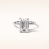 4.15 CT Radiant Shaped Hidden Halo Moissanite Engagement Ring