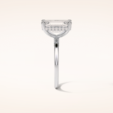 4.15 CT Radiant Shaped Hidden Halo Moissanite Engagement Ring