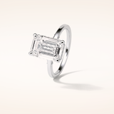 4.15 CT Radiant Shaped Hidden Halo Moissanite Engagement Ring