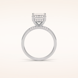 4.15 CT Radiant Shaped Hidden Halo Moissanite Engagement Ring