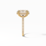 Oval Hidden Halo & Pave Lab Grown Diamond Engagement Ring