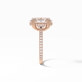 Oval Hidden Halo & Pave Lab Grown Diamond Engagement Ring