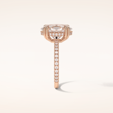 4 CT Round Shaped Hidden Halo & Pave Moissanite Engagement Ring