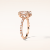 4 CT Round Shaped Hidden Halo & Pave Moissanite Engagement Ring