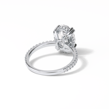 Oval Hidden Halo & Pave Lab Grown Diamond Engagement Ring