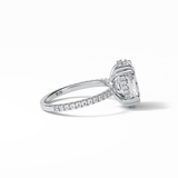 Oval Hidden Halo & Pave Lab Grown Diamond Engagement Ring