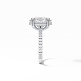 Oval Hidden Halo & Pave Lab Grown Diamond Engagement Ring