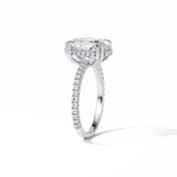 Oval Hidden Halo & Pave Lab Grown Diamond Engagement Ring